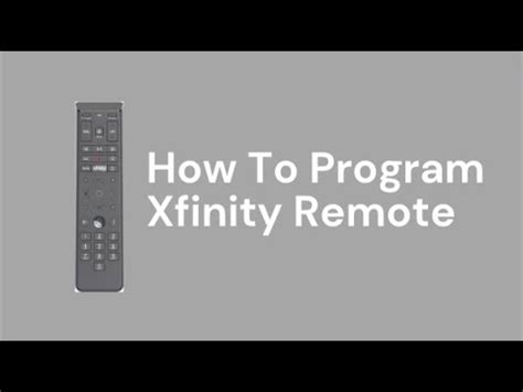 program my comcast remote|ANSWERED: How to Program Your Xfinity X1 Remote for TV and .